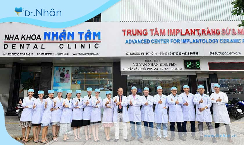 Nha khoa Nhân Tâm tọa lạc tại số 807 đường 3/2, phường 7, quận 10